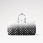 Louis Vuitton Keepall Bandouliere 45 Travel Bag 17.7in/ 45cm Frost Gradient Silver Hardware M12067 - Image 4