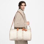 Louis Vuitton Keepall Bandouliere 45 Travel Bag 17.7in/ 45cm Off-White Gold Hardware M14838 - Image 2