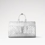 Louis Vuitton Keepall Bandouliere 45 Travel Bag 17.7in/ 45cm Silver Metallic Silver Hardware M12858 - Image 4