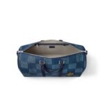Louis Vuitton Keepall Bandouliere 50 Travel Bag 19.7in/ 50cm Blue Silver Hardware For Men N40861 - Image 4