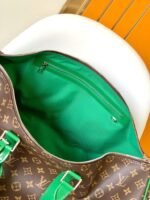 Louis Vuitton Keepall Bandouliere 50 Travel Bag 19.7in/ 50cm Brown/ Green Silver Hardware M46774 - Image 6