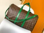 Louis Vuitton Keepall Bandouliere 50 Travel Bag 19.7in/ 50cm Brown/ Green Silver Hardware M46774 - Image 3