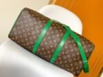 Louis Vuitton Keepall Bandouliere 50 Travel Bag 19.7in/ 50cm Brown/ Green Silver Hardware M46774 - Image 4