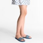 Louis Vuitton Lily Flat Mule Blue For Women 1AGX78 - Image 2