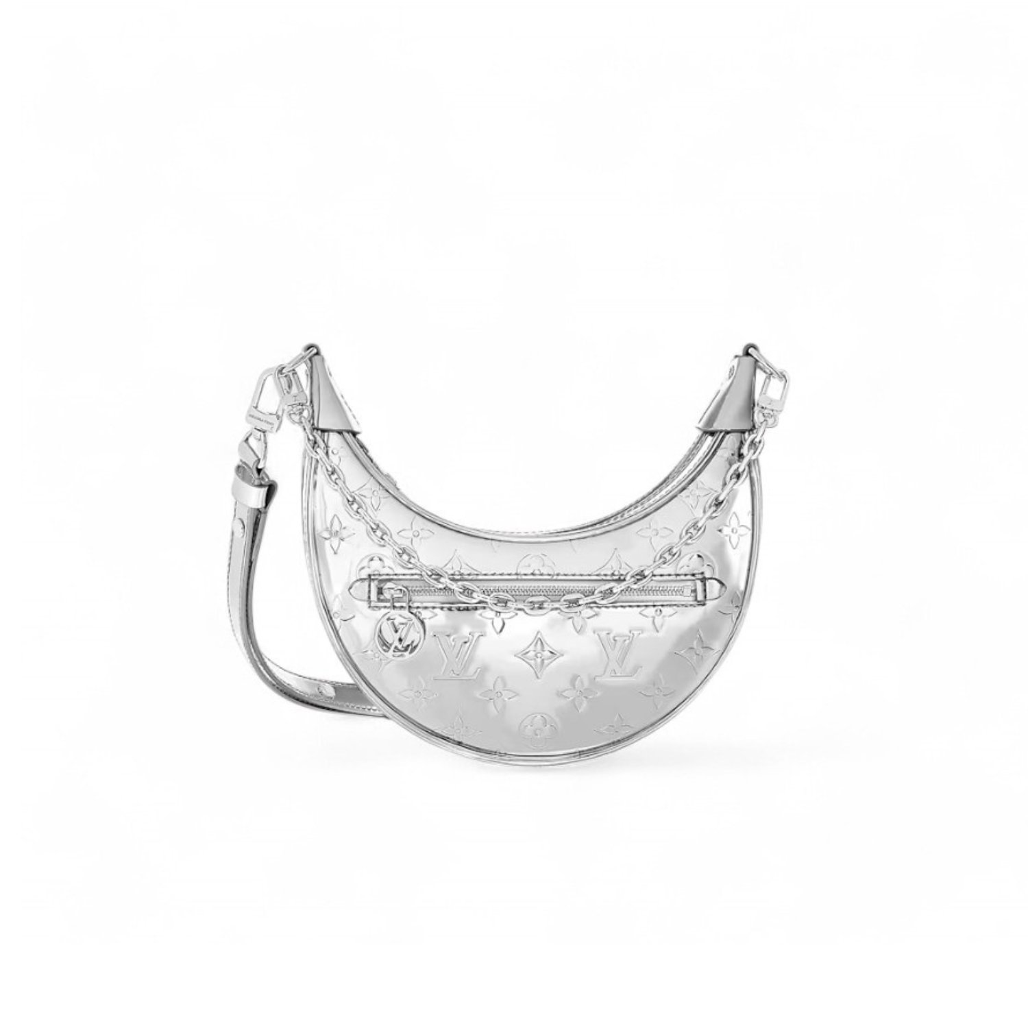 louis-vuitton-loop-monogram-miroir.jpg Louis Vuitton Loop Monogram Miroir Silver For Women 9.1in/23cm M11833 - Image 1