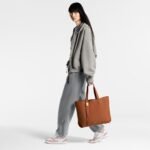 Louis Vuitton Low Key Cabas MM Shoulder Bag 18.5in/47cm Cognac Brown Gold Hardware For Women M25342 - Image 2