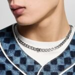 Louis Vuitton LV City Links Thin Necklace Silver-Toned For Men M03147 - Image 2