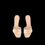 Louis Vuitton Frame Flat Mule Beige For Women 1ACXII - Image 4