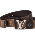 Louis Vuitton LV Initiales College Monogram Heritage 40mm Reversible Belt Brown For Men M4381U - Image 4