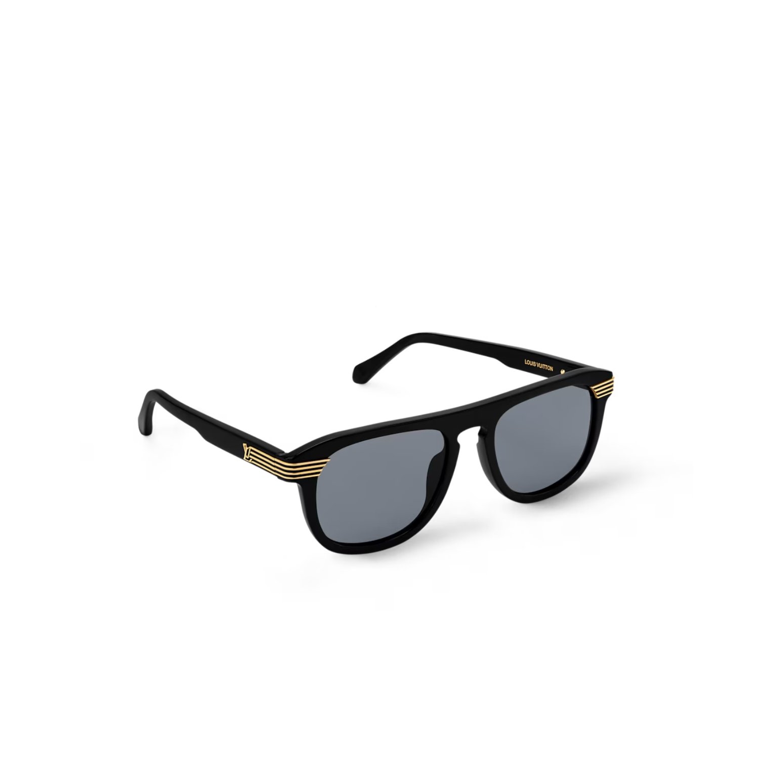louis-vuitton-lv-slide-round-square-sunglasses-1.jpg Louis Vuitton LV Slide Round Square Sunglasses Black Z2886U - Image 1