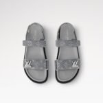 Louis Vuitton LV Sunset Flat Comfort Sandal Gray For Women 1ADIE8 - Image 4