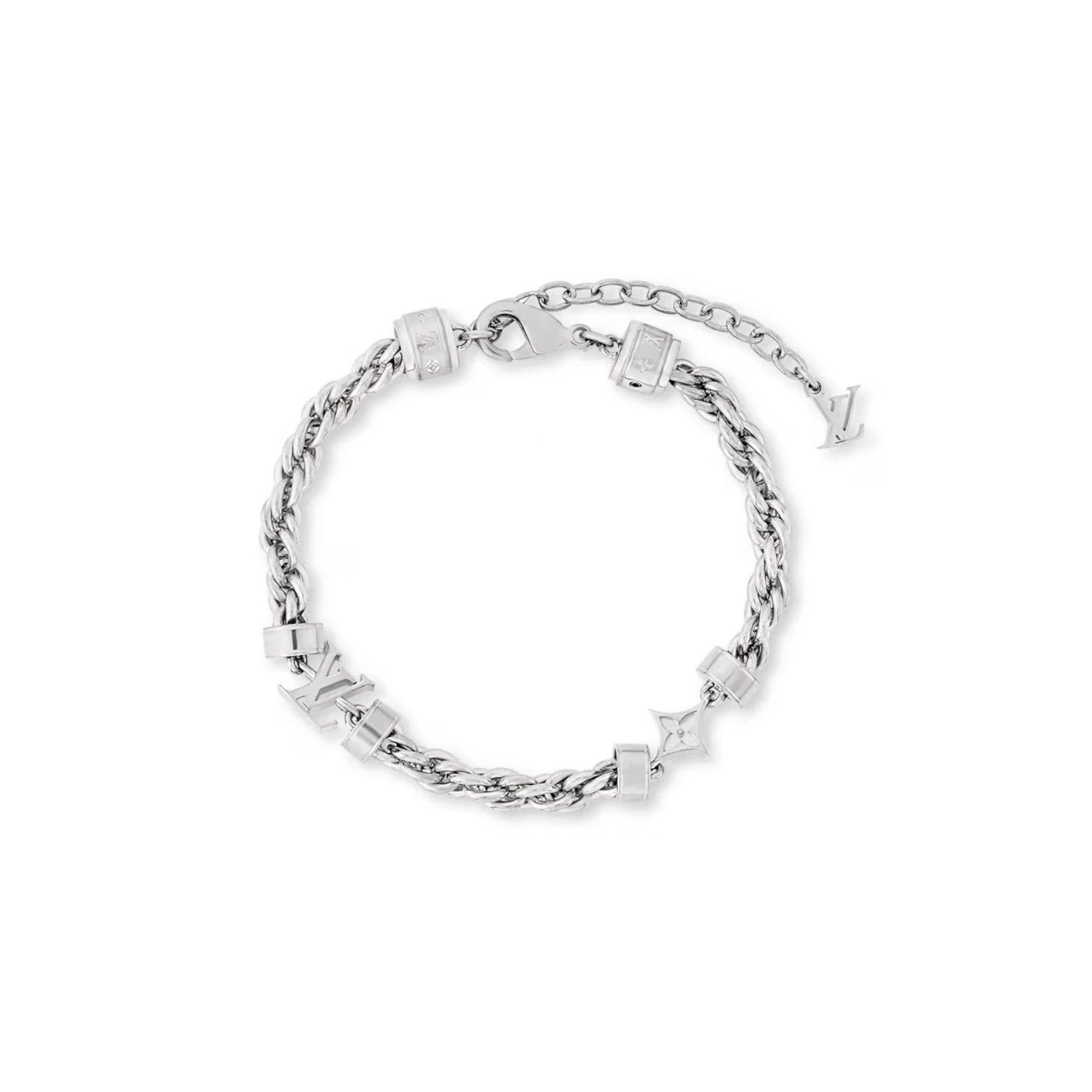 louis-vuitton-lv-wire-bracelet-2.jpg Louis Vuitton LV Wire Bracelet Silver-Toned For Men M02744 - Image 1