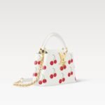 Louis Vuitton LV x TM Capucines Mini Top Handle Bag 8.3in/ 21cm White Gold Hardware For Women M13251 - Image 4