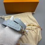Louis Vuitton LV x TM Capucines Ostrich Mini Top Handle Bag 8.3in/21cm Baby Blue Gold Hardware For Women M13830 - Image 9