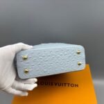 Louis Vuitton LV x TM Capucines Ostrich Mini Top Handle Bag 8.3in/21cm Baby Blue Gold Hardware For Women M13830 - Image 6
