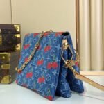Louis Vuitton LV x TM Coussin Cherry PM Crossbody Bag 10.2in/ 26cm Denim Gold Hardware For Women M14978 - Image 6