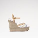 Louis Vuitton LV x TM Helios Wedge Sandal White For Women 1AGYX0 - Image 4