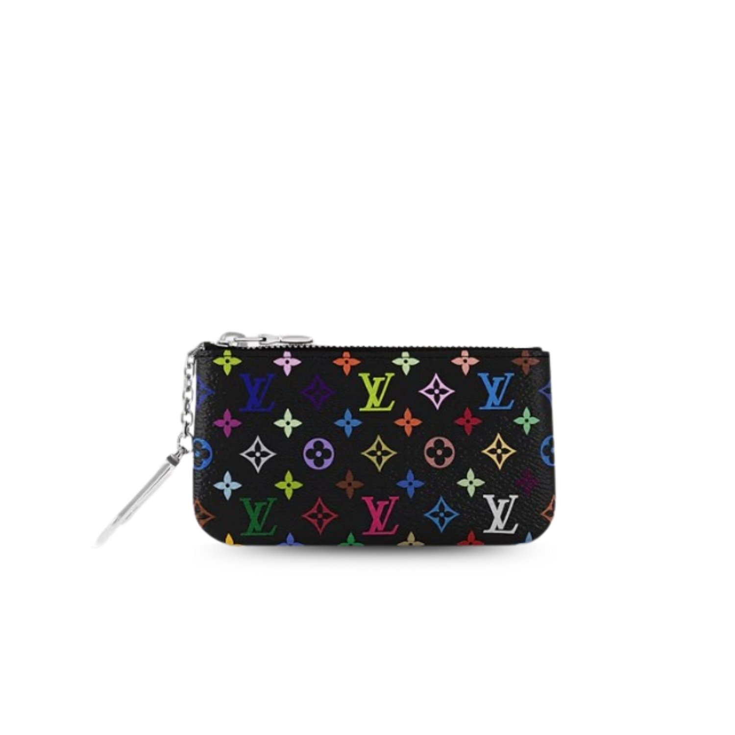 louis-vuitton-lv-x-tm-key-pouch.jpg Louis Vuitton LV x TM Key Pouch Multicolore Noir For Women 4.7in/12cm M13664 - Image 1