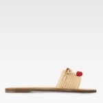 Louis Vuitton LV x TM Lily Flat Mule Raffia For Women 1AHLRN - Image 3