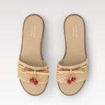 Louis Vuitton LV x TM Lily Flat Mule Raffia For Women 1AHLRN - Image 4