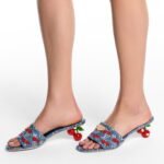 Louis Vuitton LV x TM Lily Mule Cherry Denim For Women 1AHLTF - Image 2
