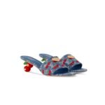 Louis Vuitton LV x TM Lily Mule Cherry Denim For Women 1AHLTF