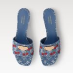 Louis Vuitton LV x TM Lily Mule Cherry Denim For Women 1AHLTF - Image 5
