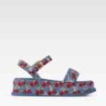 Louis Vuitton LV x TM Maya Platform Sandal Blue For Women 1AHNYB - Image 4