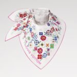 Louis Vuitton LV x TM Monogram Superflat Flowers Square 90 Scarf White For Women M96263 - Image 4