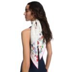 Louis Vuitton LV x TM Monogram Superflat Flowers Square 90 Scarf White For Women M96263 - Image 2