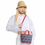 Louis Vuitton LV x TM Neverfull Inside Out BB Tote Bag 10.4in/ 26cm Cherry Denim Gold Hardware For Women M14997 - Image 2