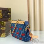 Louis Vuitton LV x TM Pochette Accessories Shoulder Bag 8.7in/ 22cm Cherry Denim Gold Hardware For Women M13994 - Image 6