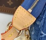 Louis Vuitton LV x TM Pochette Accessories Shoulder Bag 8.7in/ 22cm Cherry Denim Gold Hardware For Women M13994 - Image 7