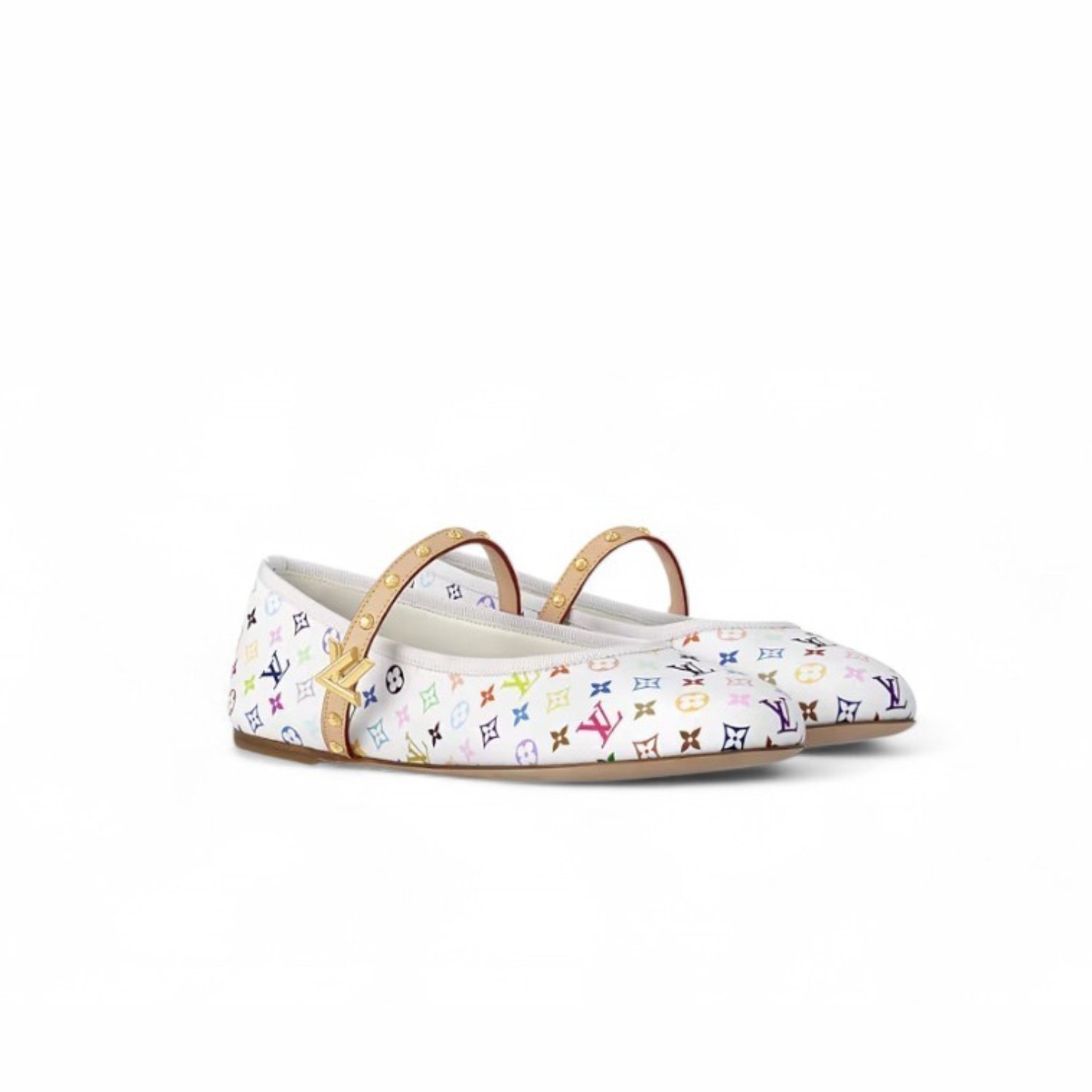 louis-vuitton-lv-x-tm-romy-flat-ballerina.jpg Louis Vuitton LV x TM Romy Flat Ballerina White For Women 1AGVFM - Image 1