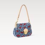 Louis Vuitton LV x TM Sunset Monogram Shoulder Bag 10.6in/ 27cm Cherry Denim For Women M13680 - Image 3