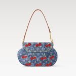 Louis Vuitton LV x TM Sunset Monogram Shoulder Bag 10.6in/ 27cm Cherry Denim For Women M13680 - Image 5