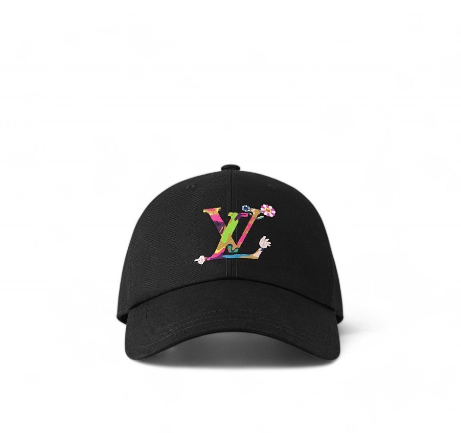 louis-vuitton-lv-x-tm-superflat-cap.jpg Louis Vuitton LV x TM Superflat Cap Black For Women M5000M - Image 1