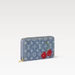 Louis Vuitton LV x TM Zippy Wallet Cherry Denim For Women 7.7in/19.5cm M23161 - Image 2