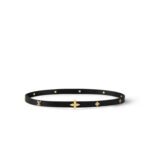 Louis Vuitton Mini Flowergram Studs 15mm Belt Black For Women M4281W