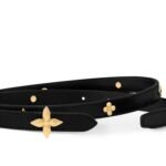 Louis Vuitton Mini Flowergram Studs 15mm Belt Black For Women M4281W - Image 4