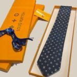 Louis Vuitton Signature Monogram Silk Tie Deep Blue For Men - Image 2