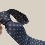 Louis Vuitton Signature Monogram Silk Tie Deep Blue For Men - Image 4