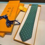 Louis Vuitton Signature Monogram Silk Tie Green For Men - Image 7