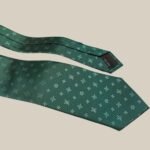 Louis Vuitton Signature Monogram Silk Tie Green For Men - Image 5