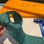 Louis Vuitton Signature Monogram Silk Tie Green For Men - Image 9