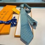 Louis Vuitton Signature Monogram Silk Tie Mint For Men - Image 5