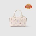 Louis Vuitton Nano Speedy Top Handle Bag 6.3in/ 16cm Dream Cream Gold Hardware For Women M25591 - Image 4