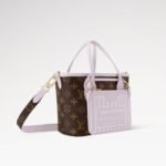 Louis Vuitton Neverfull Bandouliere Inside Out BB Tote Bag 10.4in/ 26cm Misty Lilac Gold Hardware For Women M25656 - Image 4