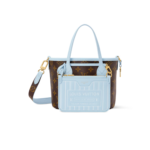 Louis Vuitton Neverfull Bandouliere Inside Out BB Tote Bag 10.4in/ 26cm Monogram Sky Blue Gold Hardware For Women M28336