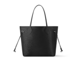Louis Vuitton Neverfull MM Tote Bag 12.2in/ 31cm Black Silver Hardware For Women M11930